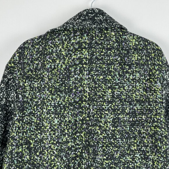 French Connection Pea Coat Size 12 Multicolor Long Sleeve Double Breaster Lined - Picture 10 of 12